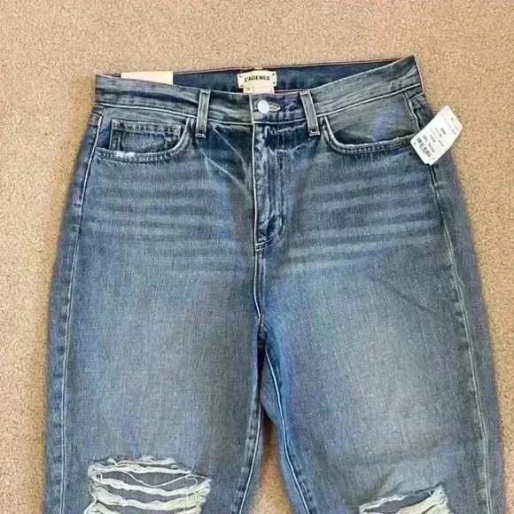 New with tags l’agence Adele high rise crop stove pipe jeans in size 28 - Picture 3 of 8